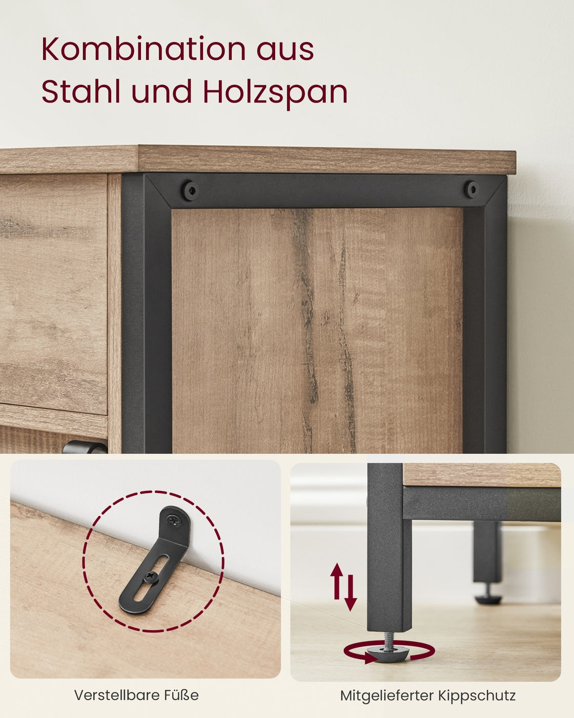 Küchenschrank mit Schiebetür 30 x 70 x 80 cm Landhausstil