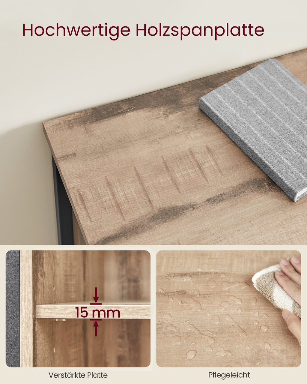 Küchenschrank mit Schiebetür 30 x 70 x 80 cm Landhausstil