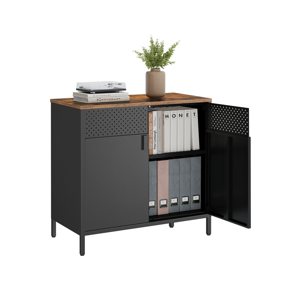 Aufbewahrungsschrank vintagebraun-schwarz