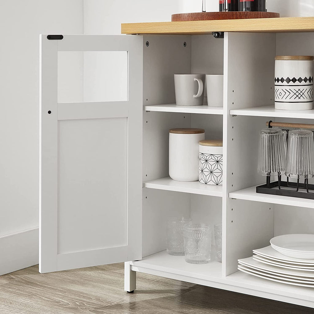 Küchenschrank mit Türen Weiß