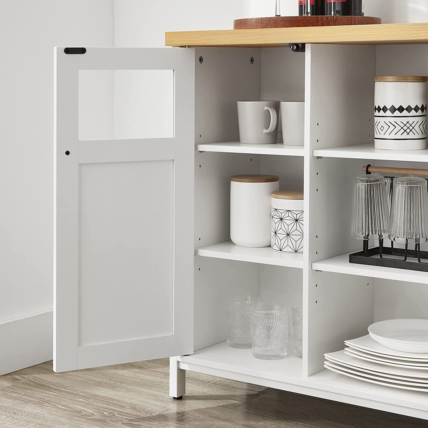 Küchenschrank mit Türen Weiß