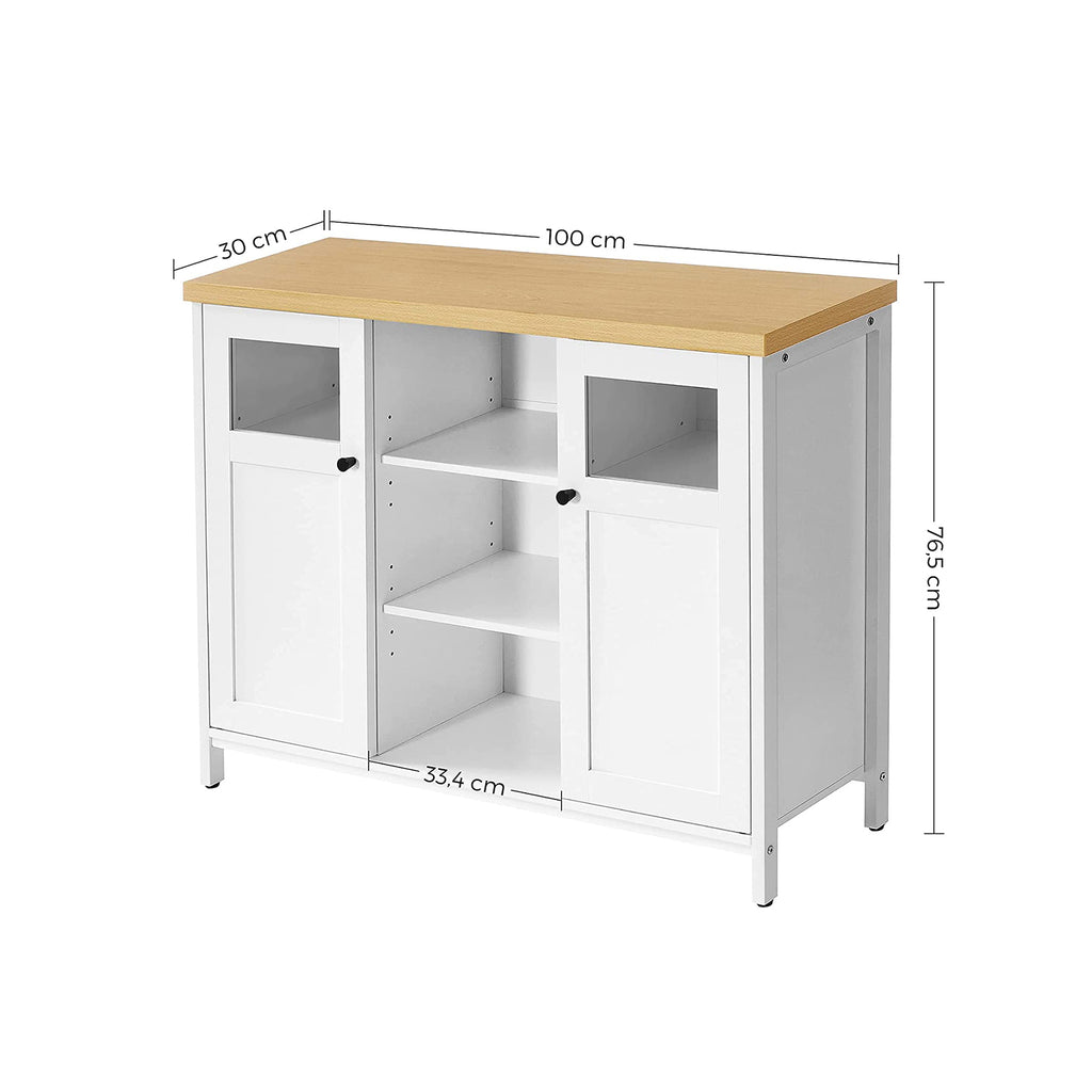 Küchenschrank mit Türen Weiß