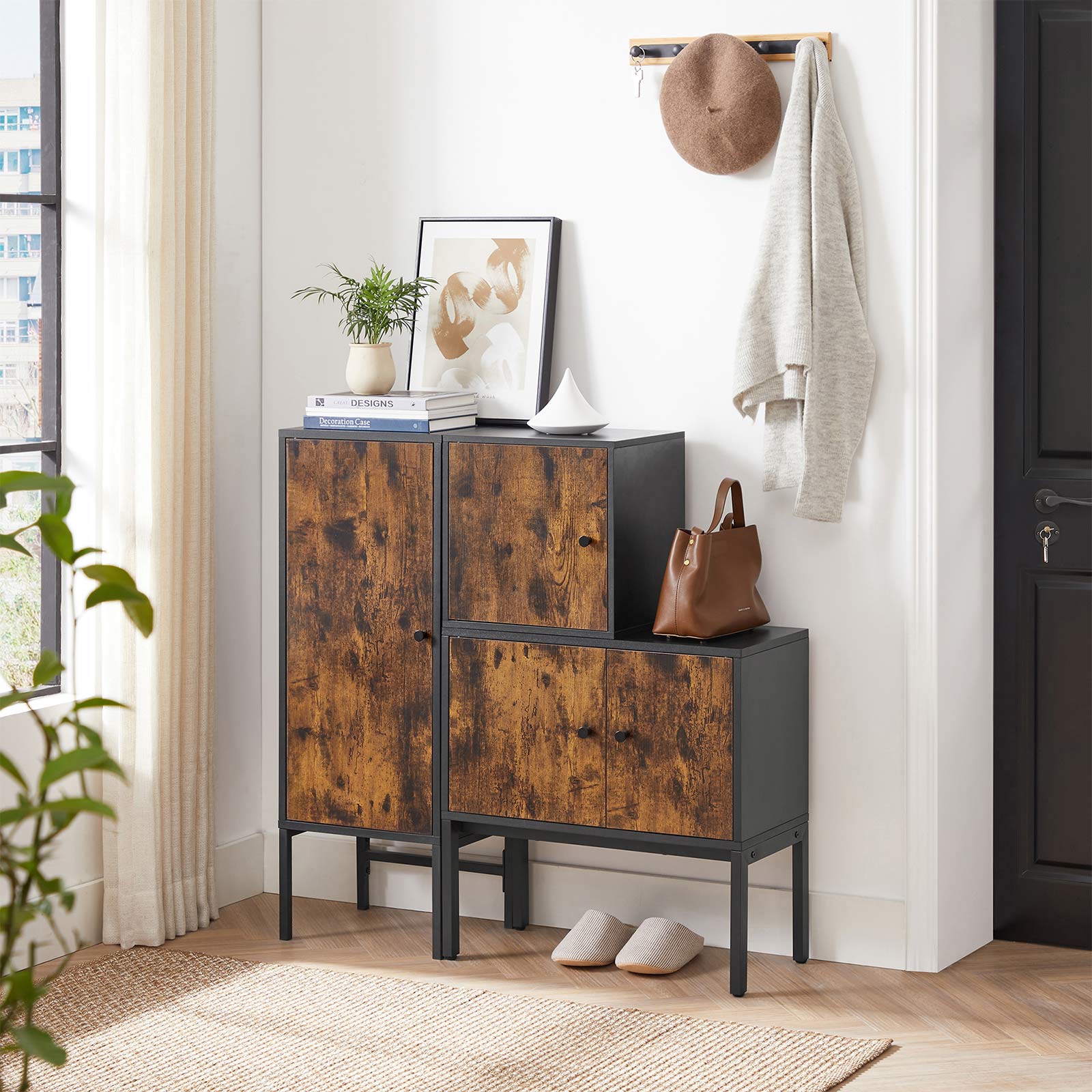 Sideboard vintagebraun-schwarz