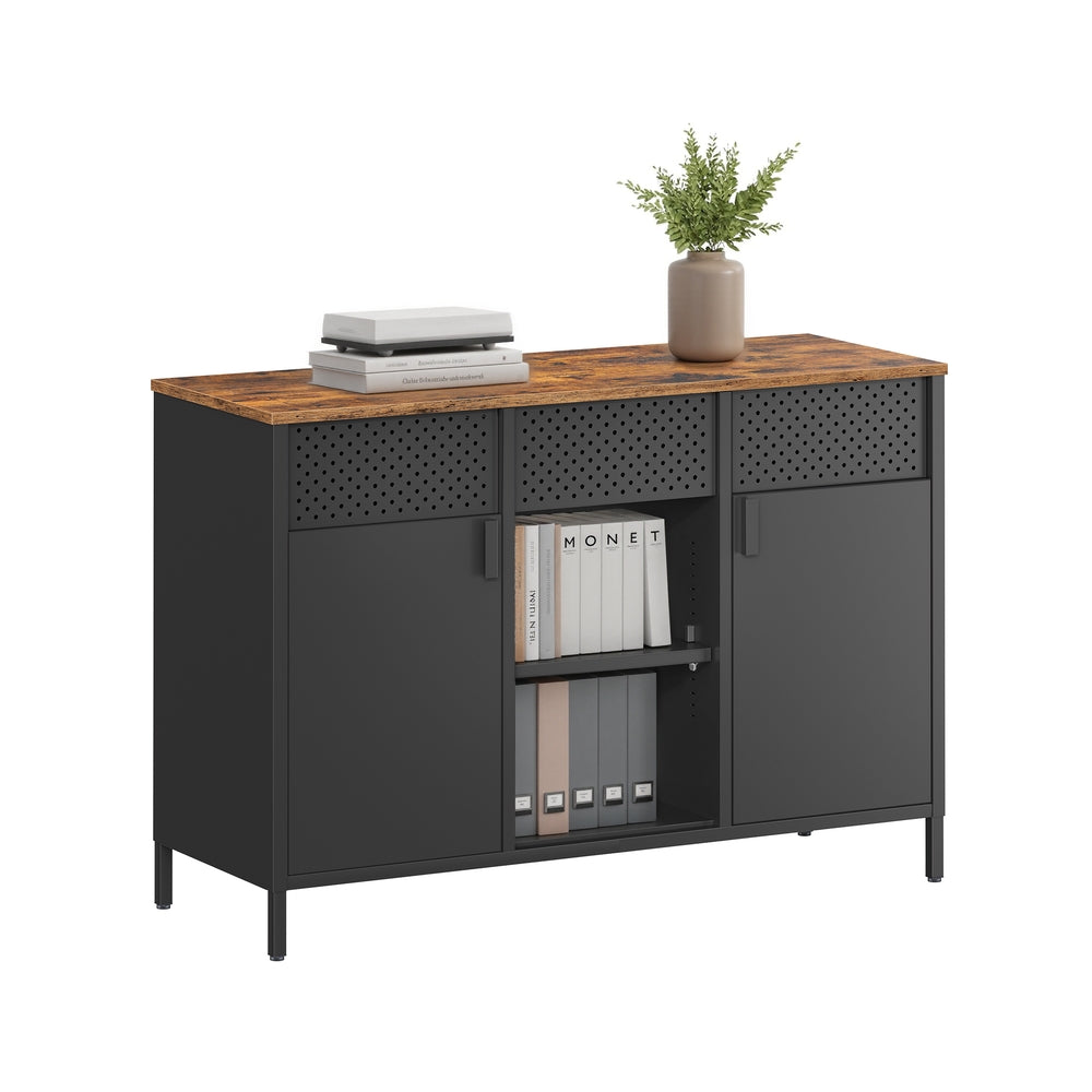 Metallschrank mit verstellbaren Böden und Magnetverschluss