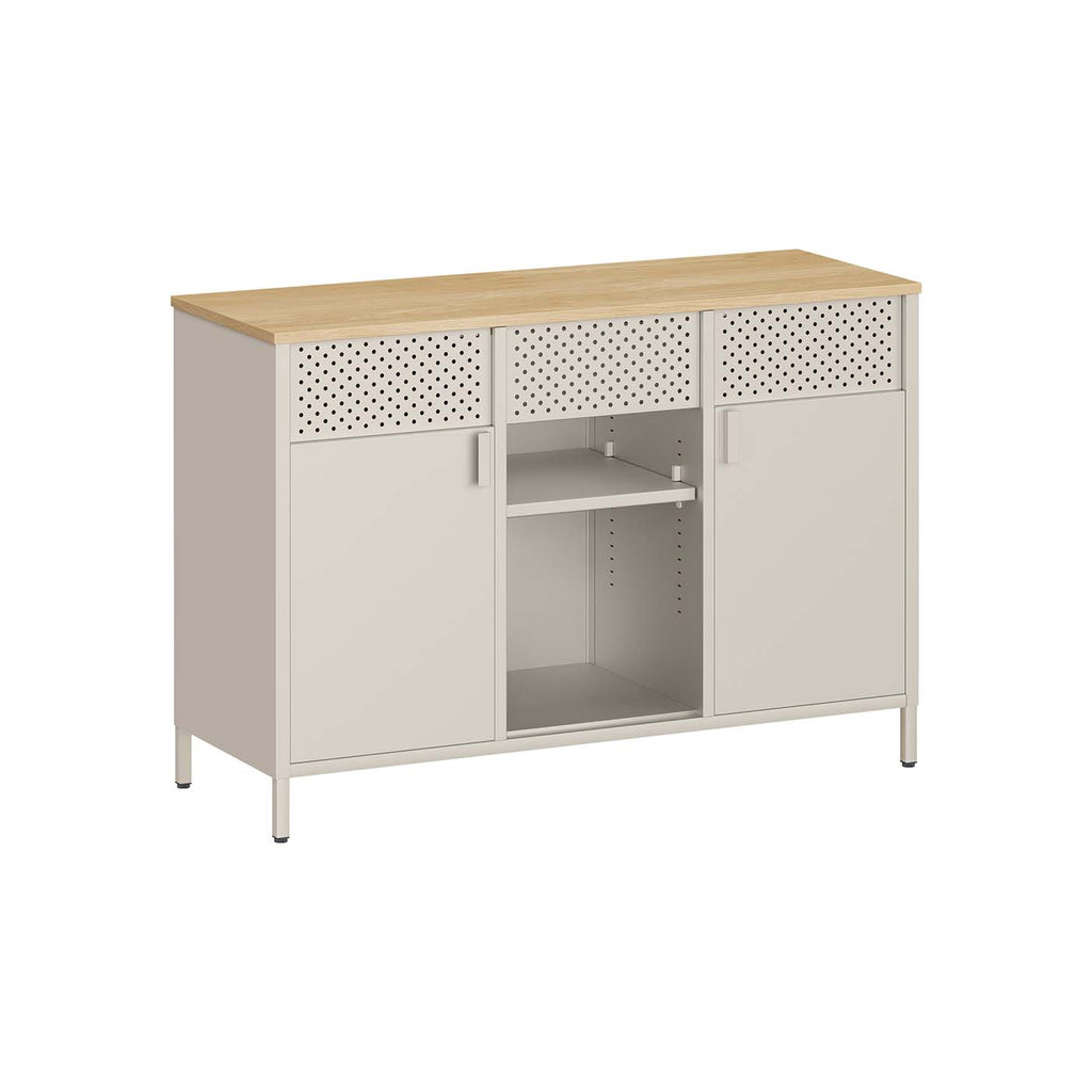 Metallschrank mit verstellbaren Böden und Magnetverschluss