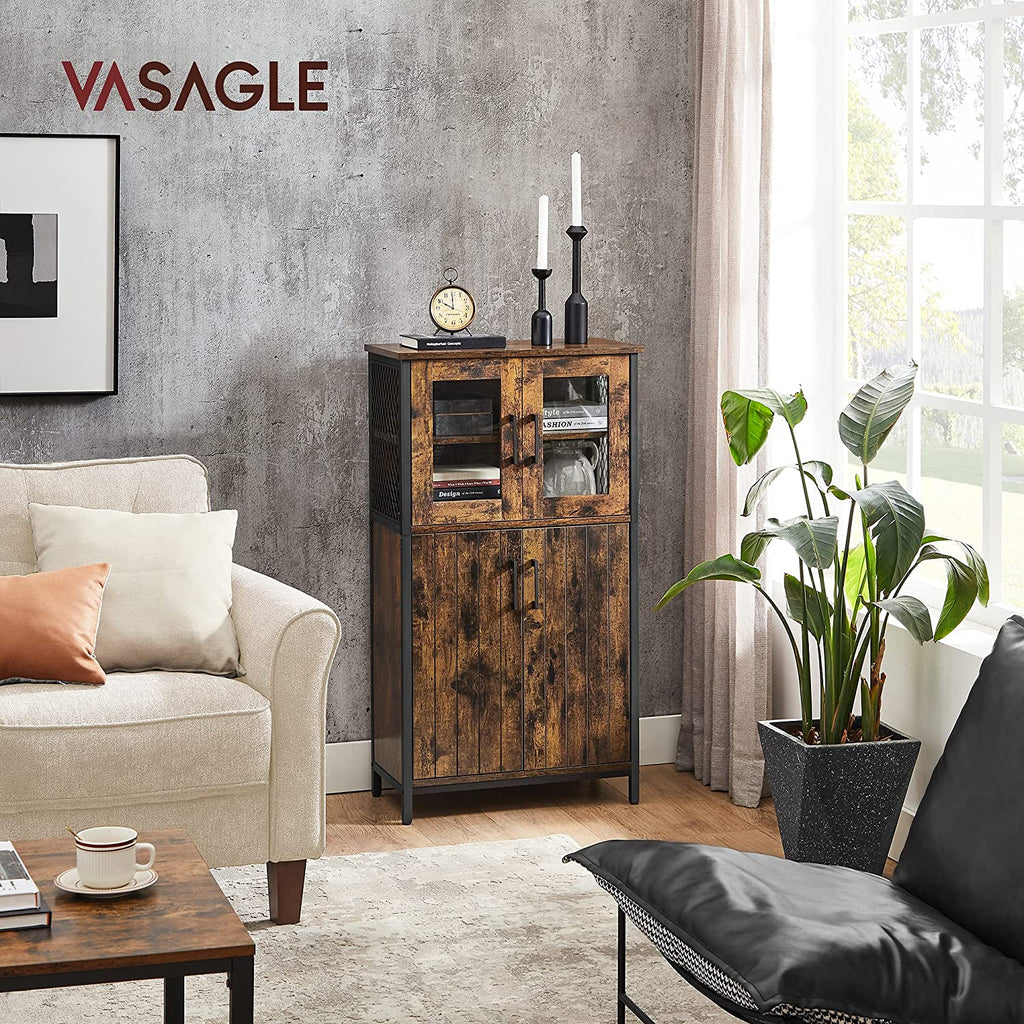 Sideboard mit Türen aus Glas
