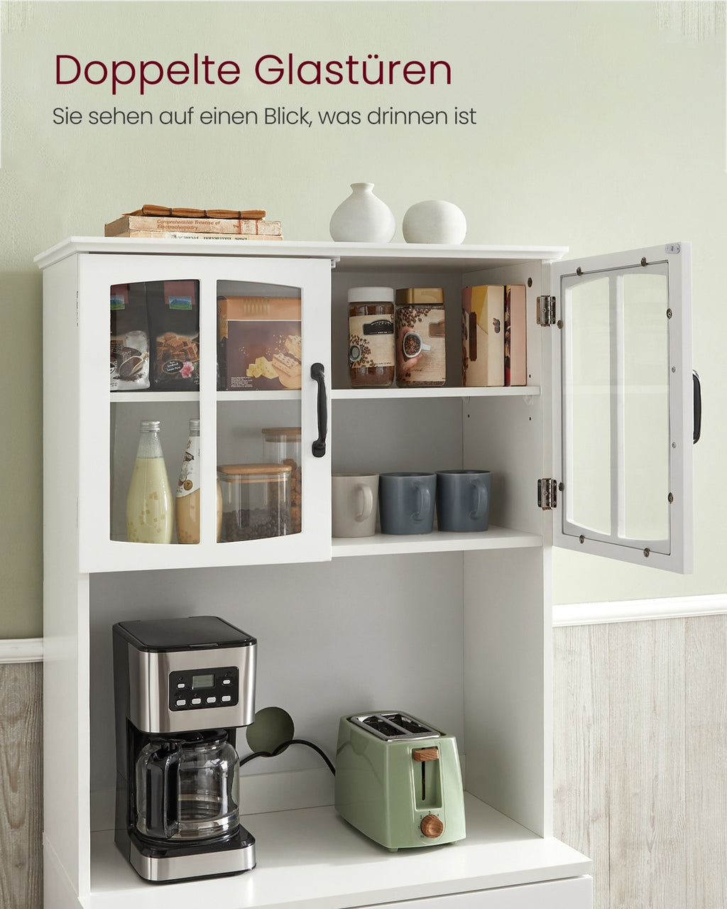 Küchenschrank mit verstellbaren Einlegeböden modern