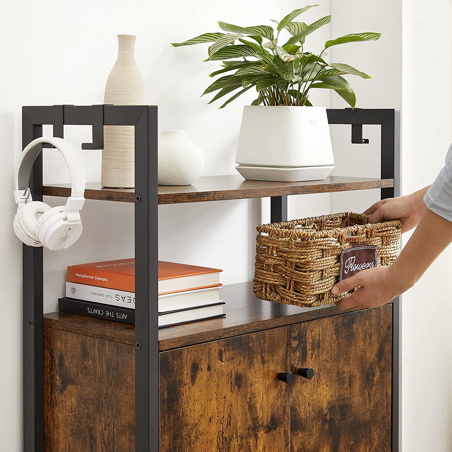 Industriestil Sideboard mit Ablage