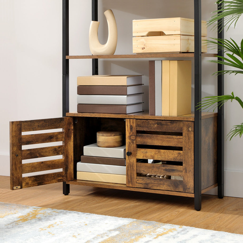 Industriestil Regal mit Lamellentüren