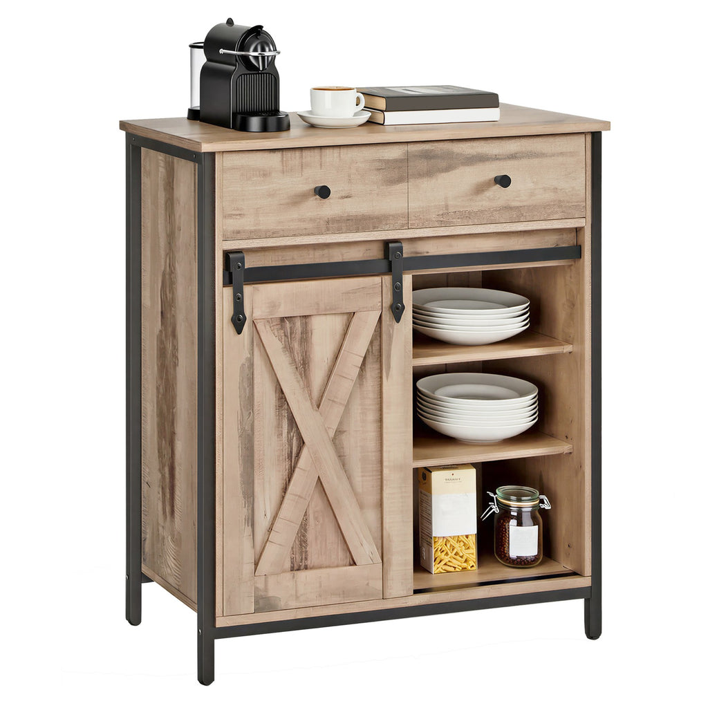 Sideboard mit Schiebetür, Aufbewahrungsschrank für Wohnzimmer, freistehender TV-Schrank