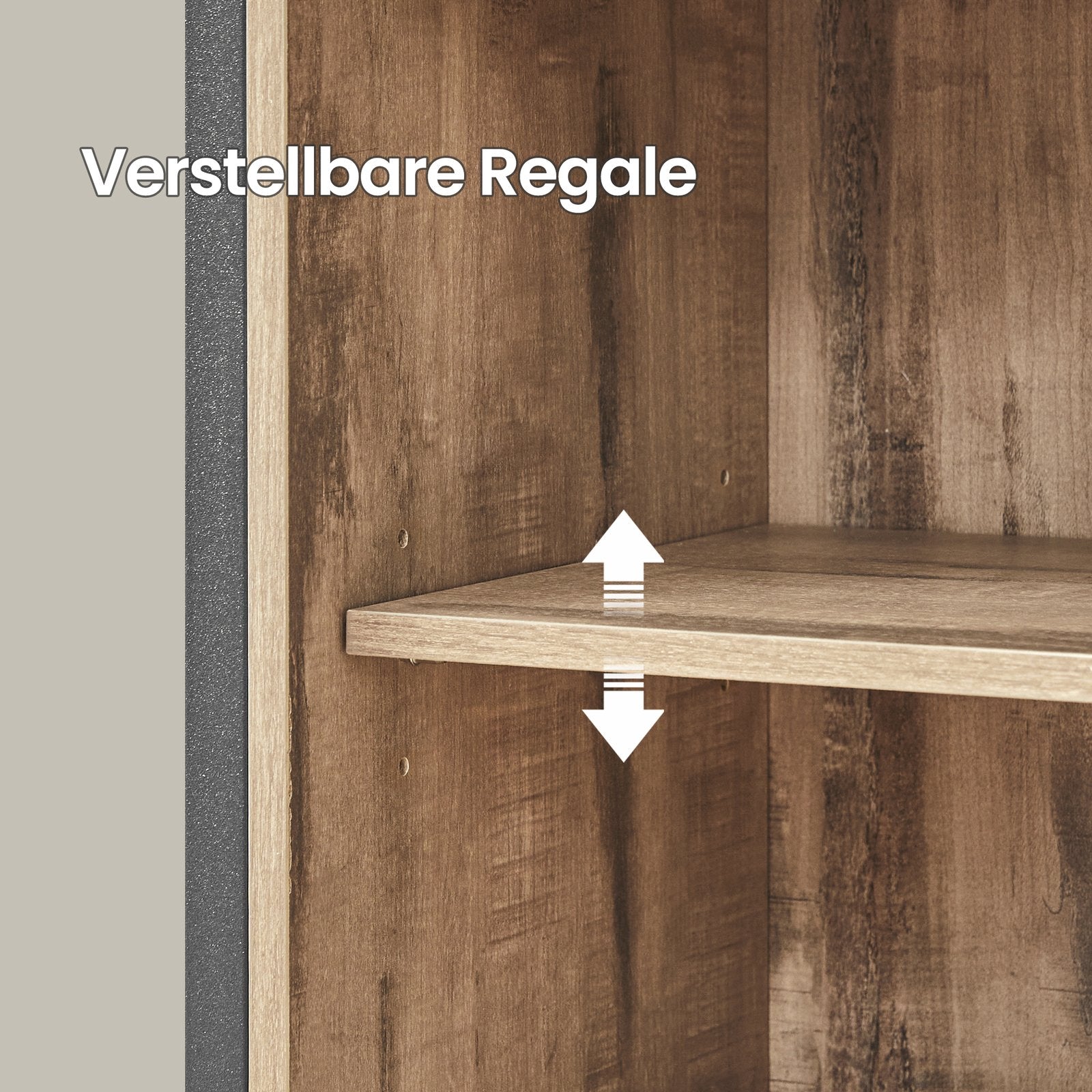 Sideboard mit Schiebetür, Aufbewahrungsschrank für Wohnzimmer, freistehender TV-Schrank