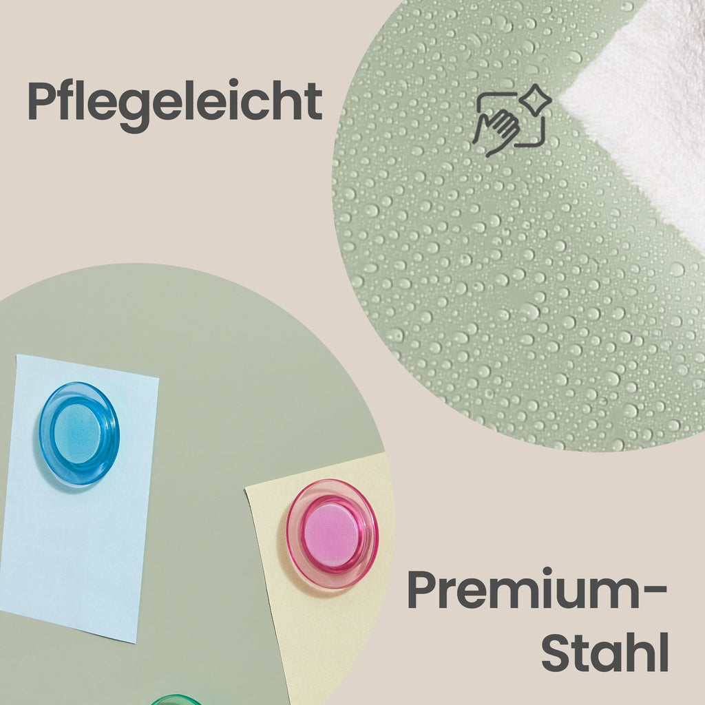 Metallschrank mit Doppeltür, Aufbewahrungsschrank für Wohnzimmer, grün-eichenfarben
