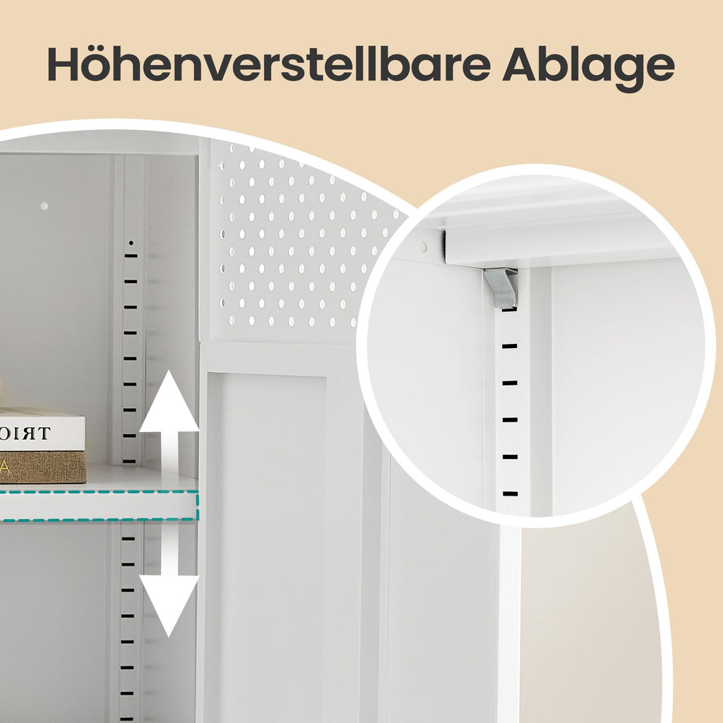 Aufbewahrungsschrank, aus Metall, mit Doppeltür