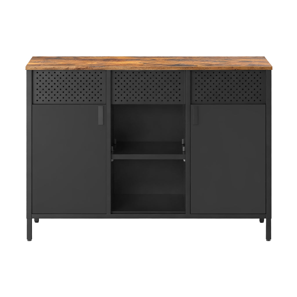 Sideboard, Aufbewahrungsschrank mit Doppeltür, Magnetverschluss