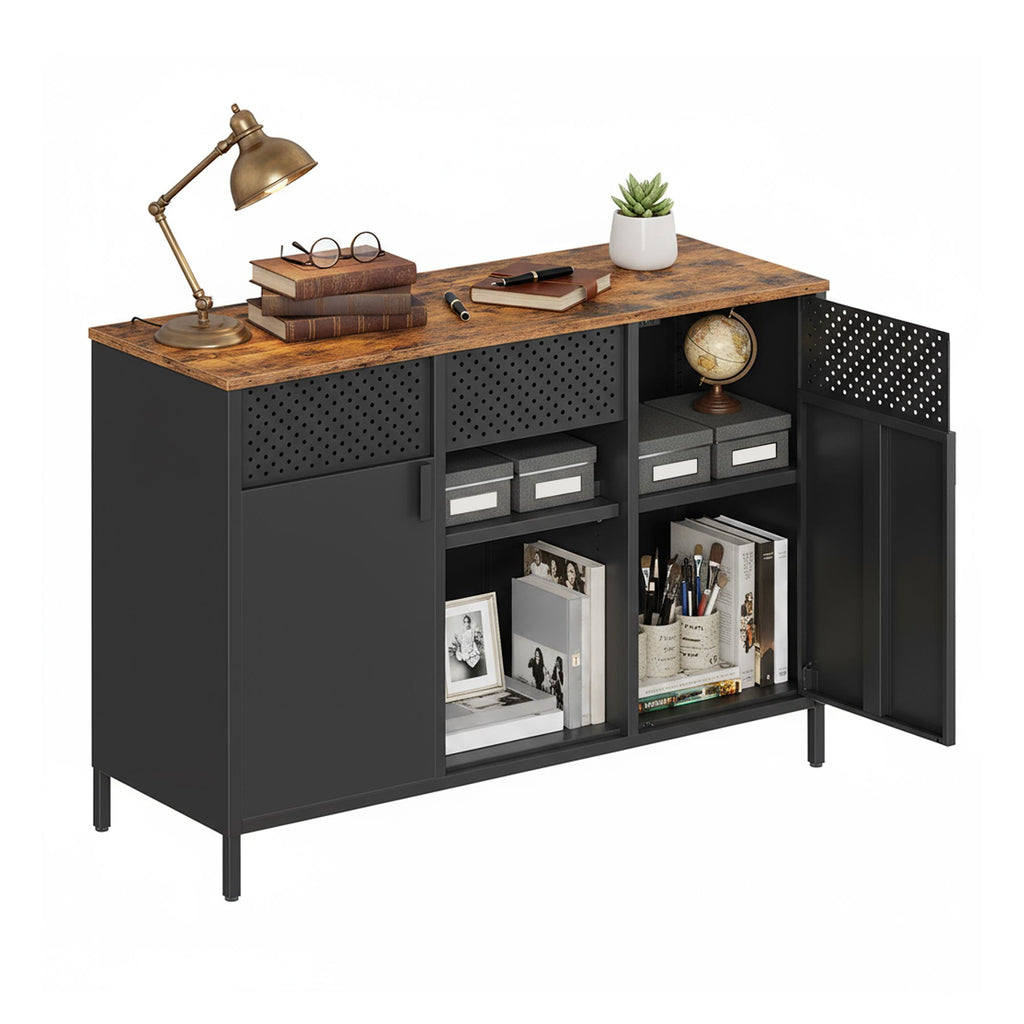 Sideboard, Aufbewahrungsschrank mit Doppeltür, Magnetverschluss