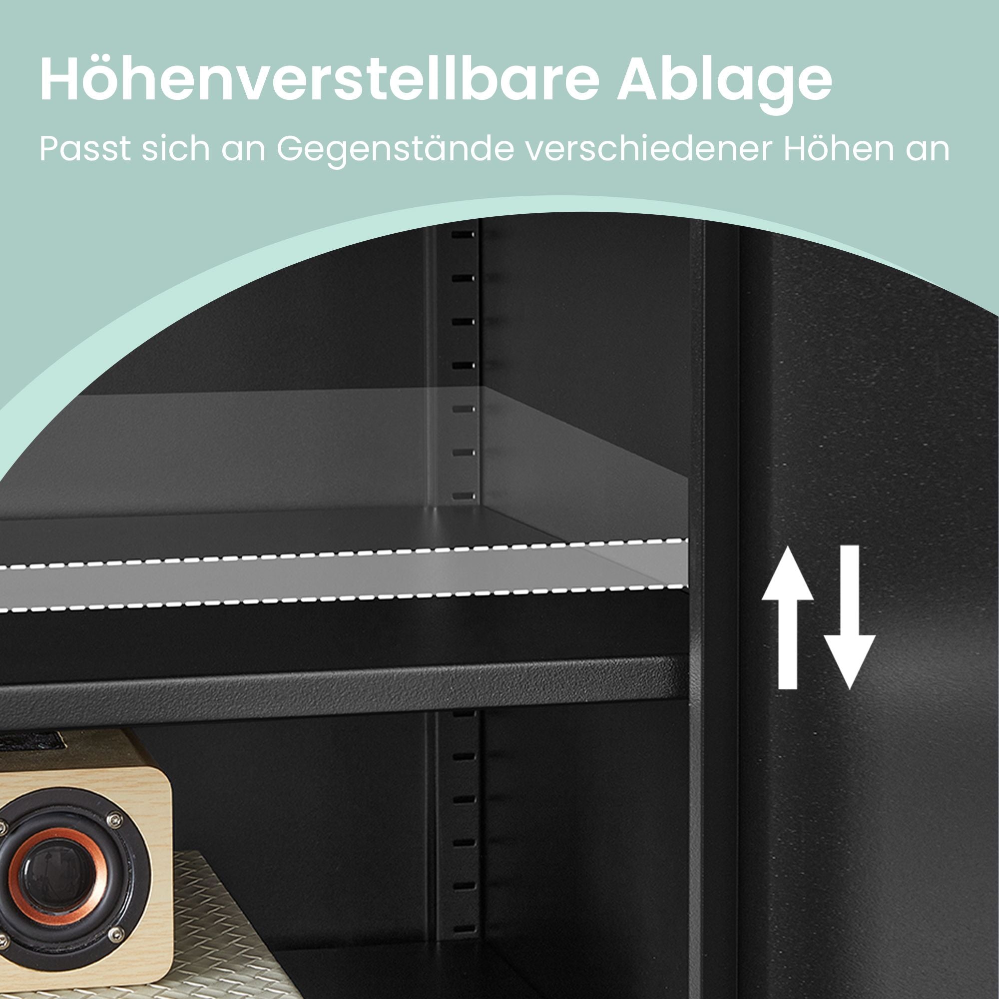 Sideboard, Aufbewahrungsschrank mit Doppeltür, Magnetverschluss