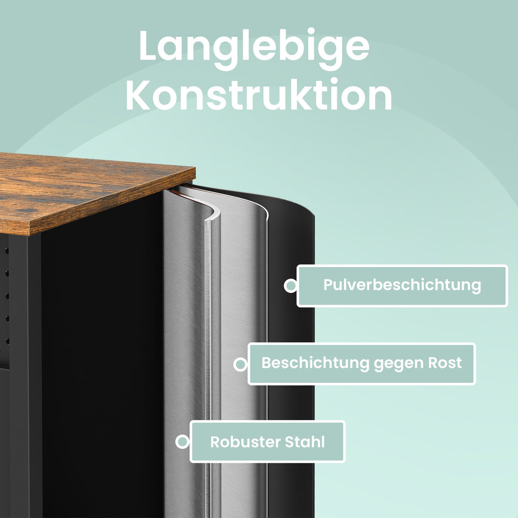 Sideboard, Aufbewahrungsschrank mit Doppeltür, Magnetverschluss