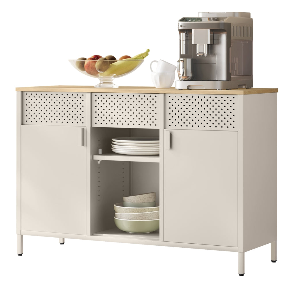 Sideboard, Aufbewahrungsschrank mit Doppeltür, Magnetverschluss
