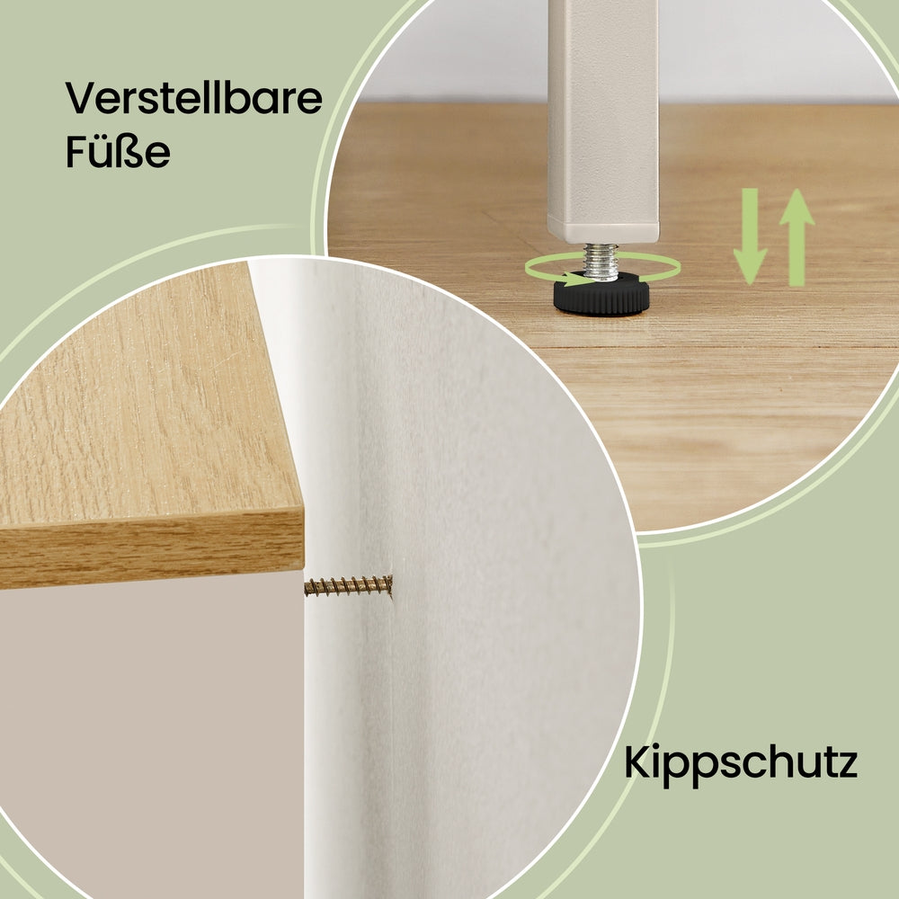 Sideboard, Aufbewahrungsschrank mit Doppeltür, Magnetverschluss