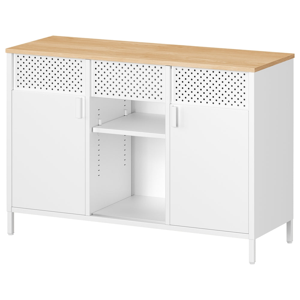 Sideboard, Aufbewahrungsschrank mit Doppeltür, Magnetverschluss