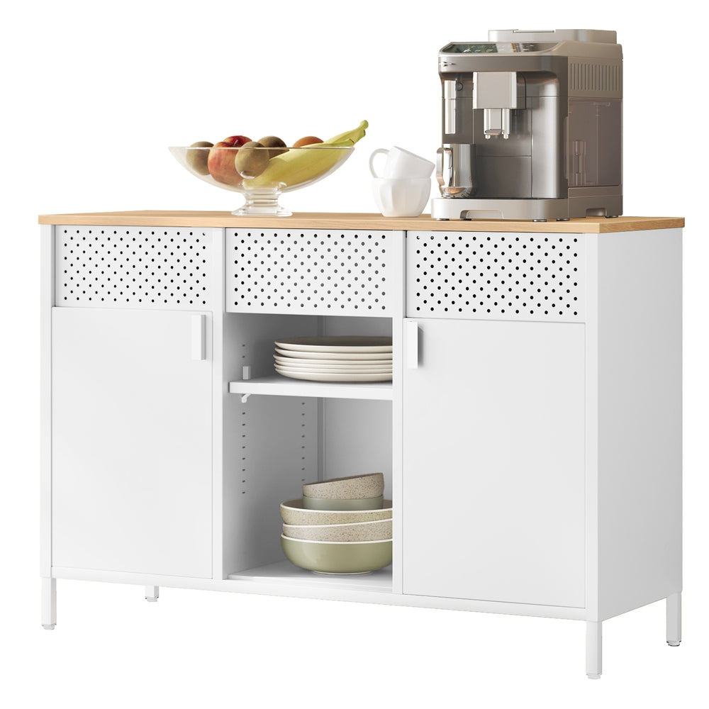 Sideboard, Aufbewahrungsschrank mit Doppeltür, Magnetverschluss