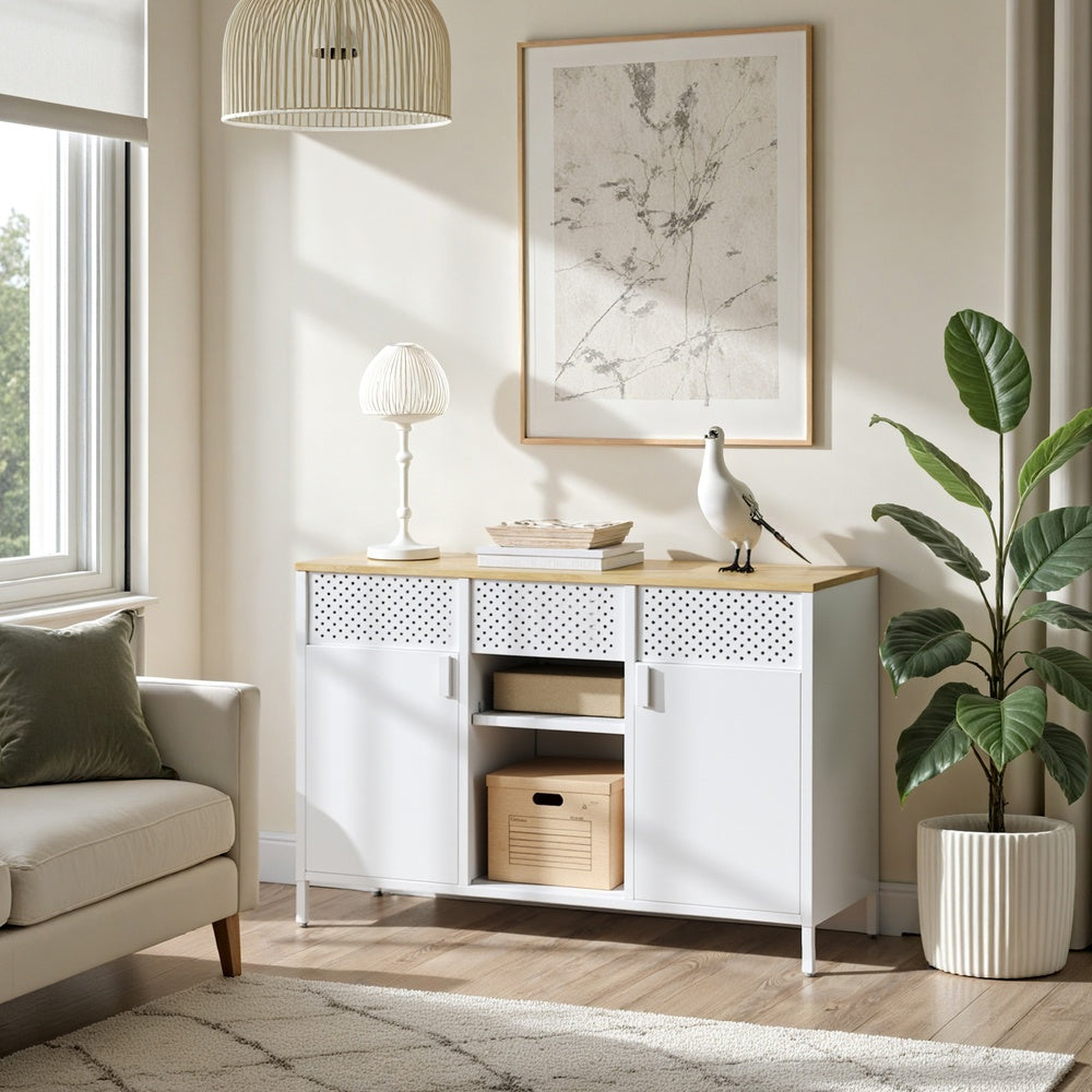 Sideboard, Aufbewahrungsschrank mit Doppeltür, Magnetverschluss