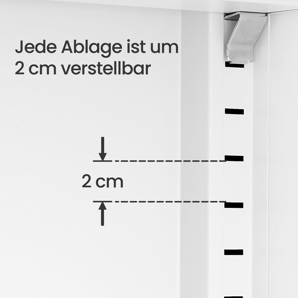 Sideboard, Aufbewahrungsschrank mit Doppeltür, Magnetverschluss