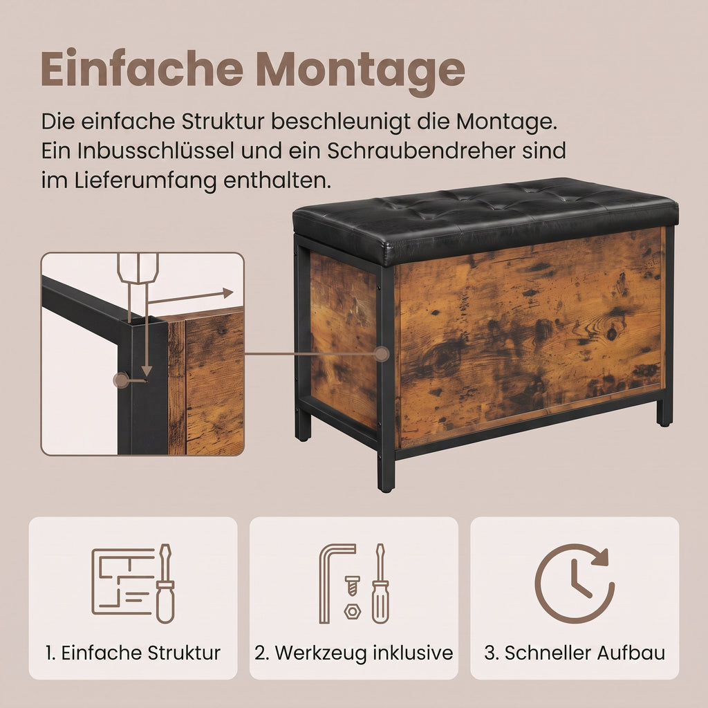 Multifunktionale Truhe Industriestil