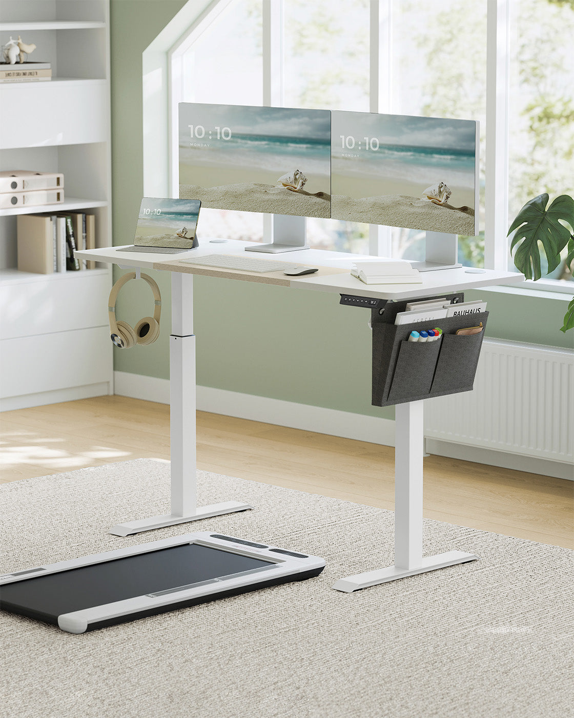 Höhenverstellbarer Schreibtisch mit 60 x 140 cm Platte