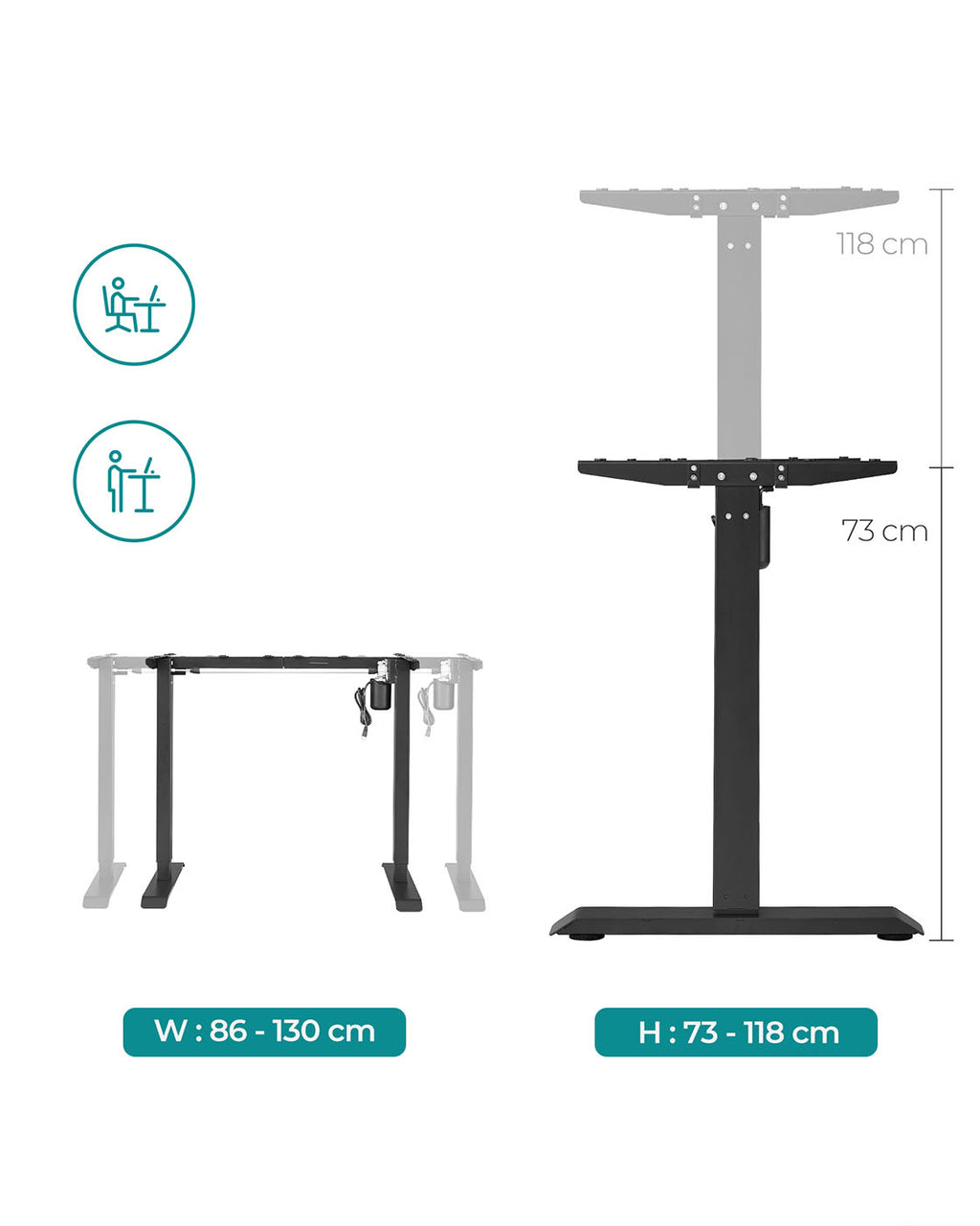 Höhenverstellbarer Schreibtisch elektrisch