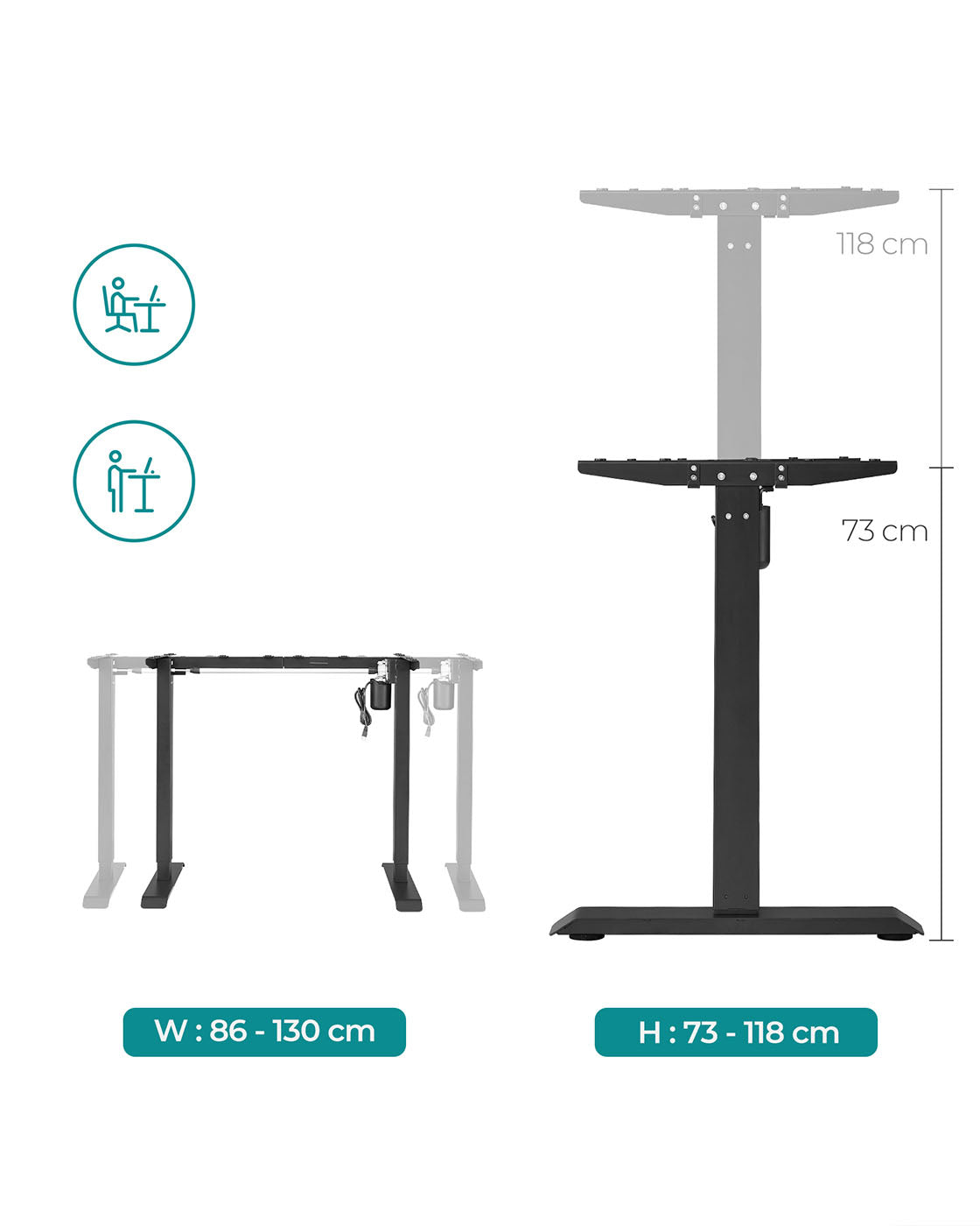 Höhenverstellbarer Schreibtisch elektrisch