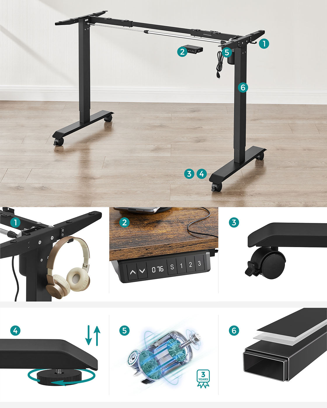 Höhenverstellbarer Schreibtisch elektrisch