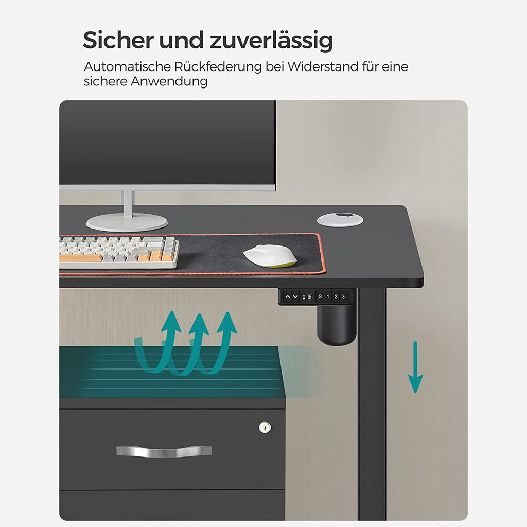 Höhenverstellbarer Schreibtisch mit 60 x 120 cm Platte