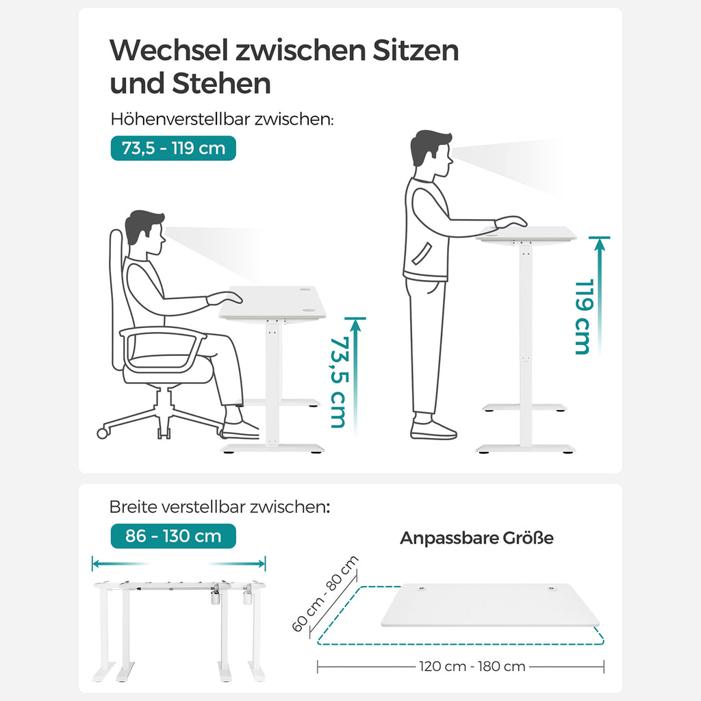 Höhenverstellbarer Schreibtisch elektrisch