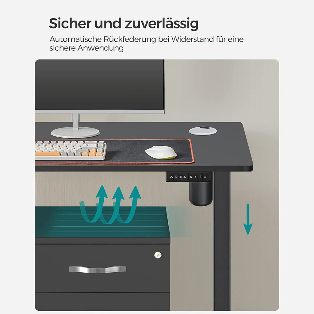 Höhenverstellbarer Schreibtisch mit 70 x 140 cm Platte