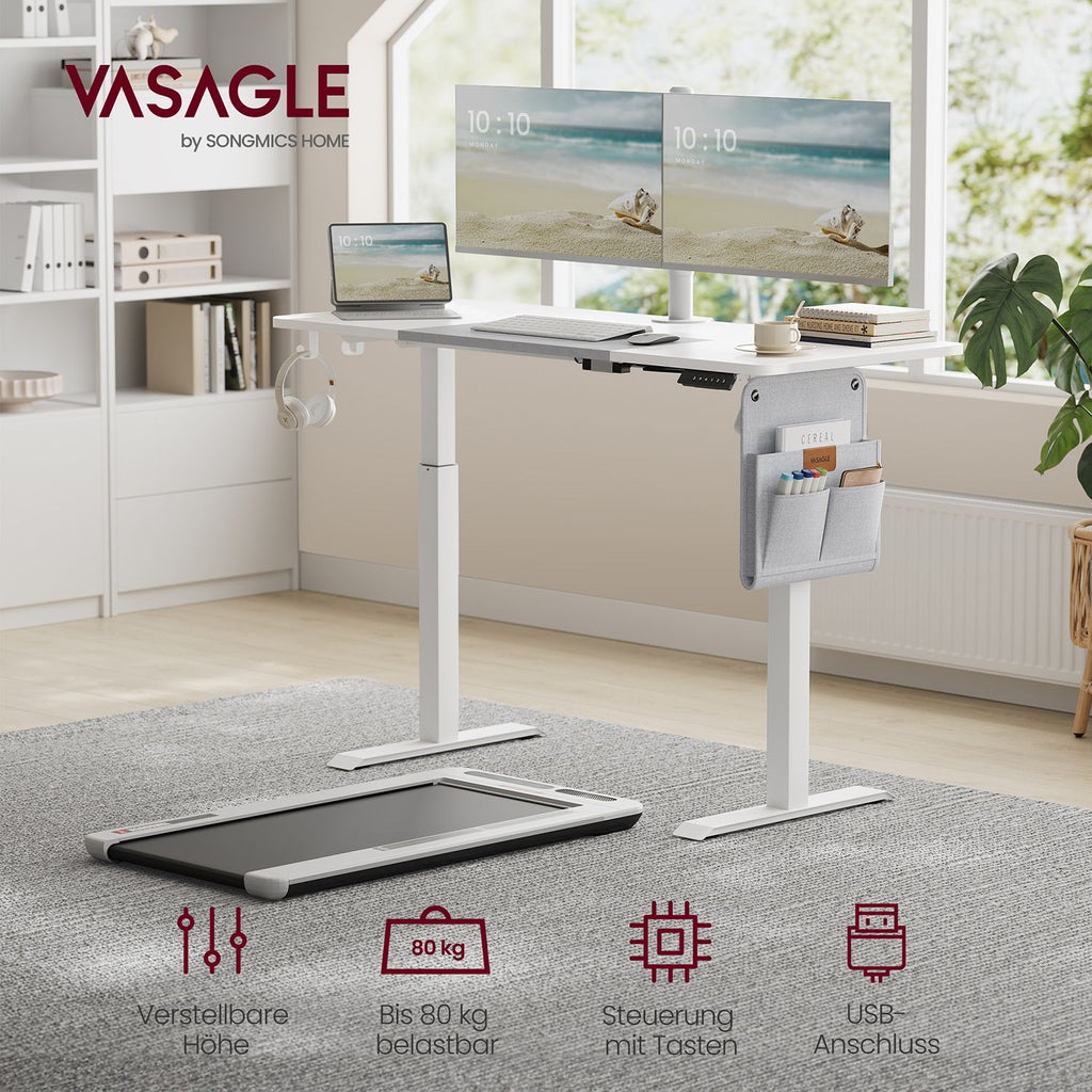 Höhenverstellbarer Schreibtisch elektrisch 60 x 140 x (72-120) cm