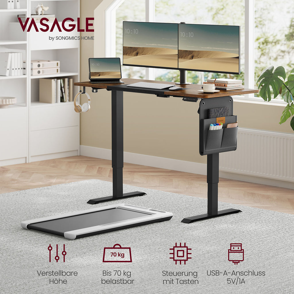Höhenverstellbarer Schreibtisch elektrisch 60 x 140 x (72-120) cm