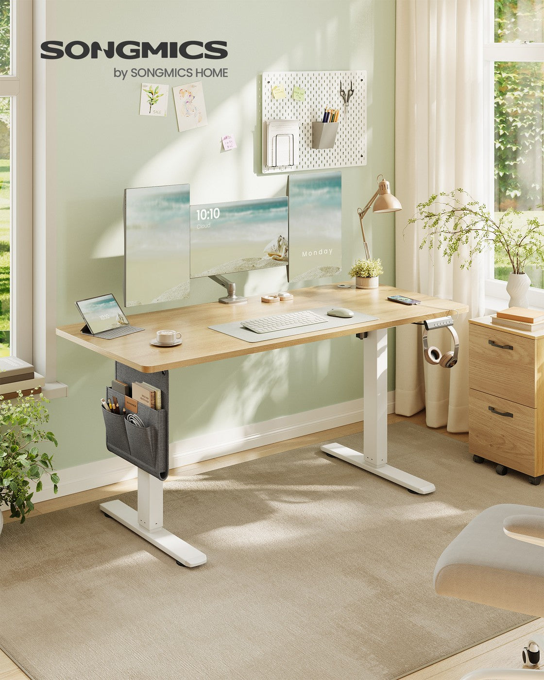 Höhenverstellbarer Schreibtisch elektrisch 60 x 140 x (72-120) cm