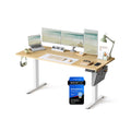 Höhenverstellbarer Schreibtisch elektrisch 160 x 70 cm goldeichenfarben