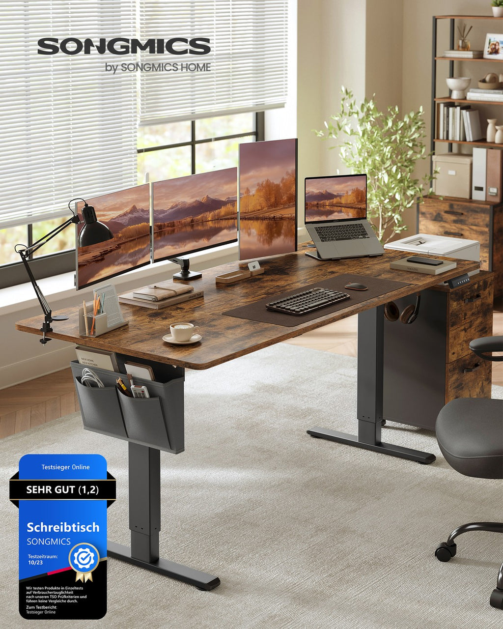 Höhenverstellbarer Schreibtisch elektrisch 180 x 80 x (72-120) cm