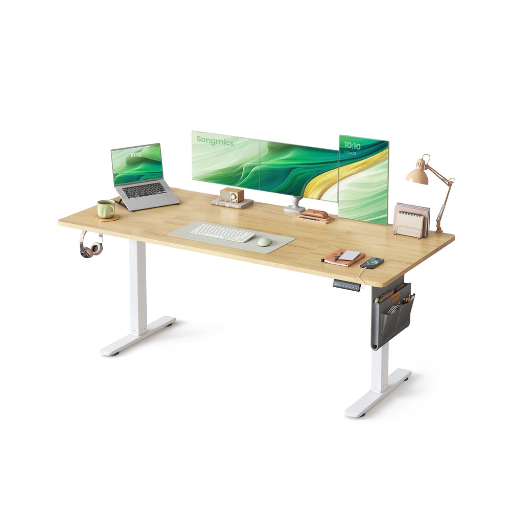 Höhenverstellbarer Schreibtisch elektrisch 80 x 180 x (72-120) cm