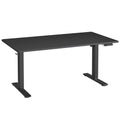 Elektrisch Höhenverstellbarer Schreibtisch, Stehpult mit Typ-C und Kabelmanagement für Home Office, 140 x 80 cm, Schwarz