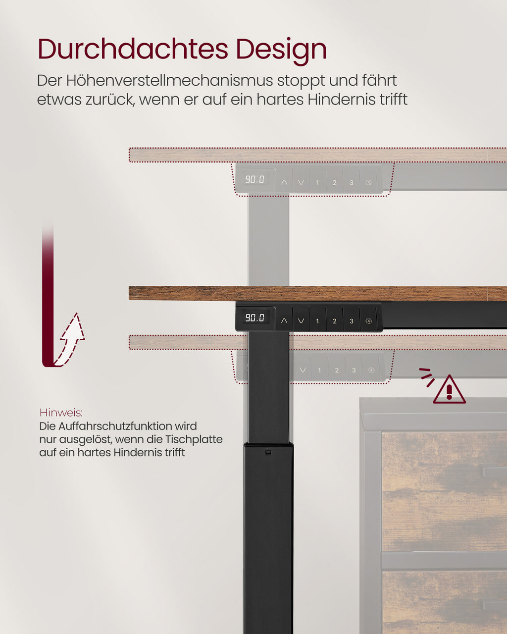 Höhenverstellbarer Schreibtisch elektrisch
