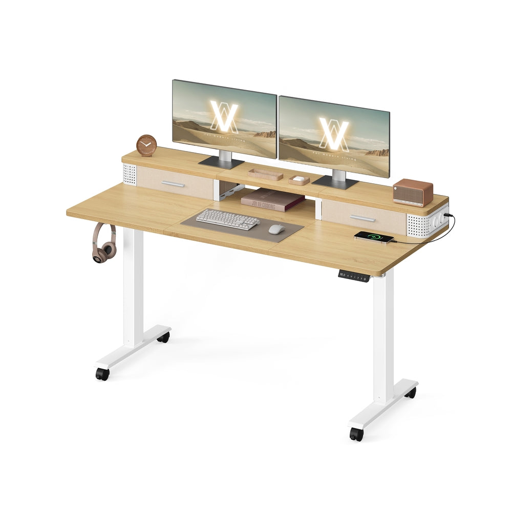 Schreibtisch höhenverstellbar und elektrisch 60 x 140 x (72-120) cm