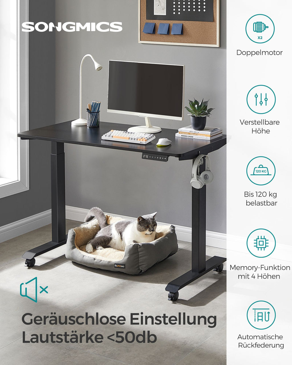 Höhenverstellbarer Schreibtisch elektrisch