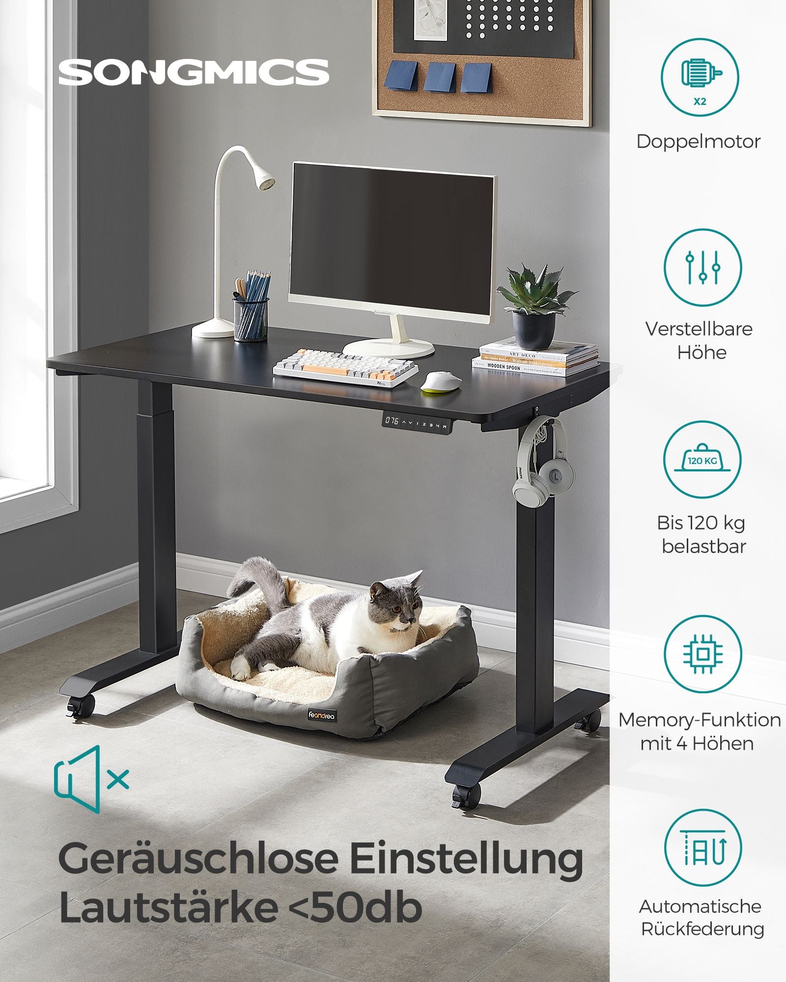 Höhenverstellbarer Schreibtisch elektrisch