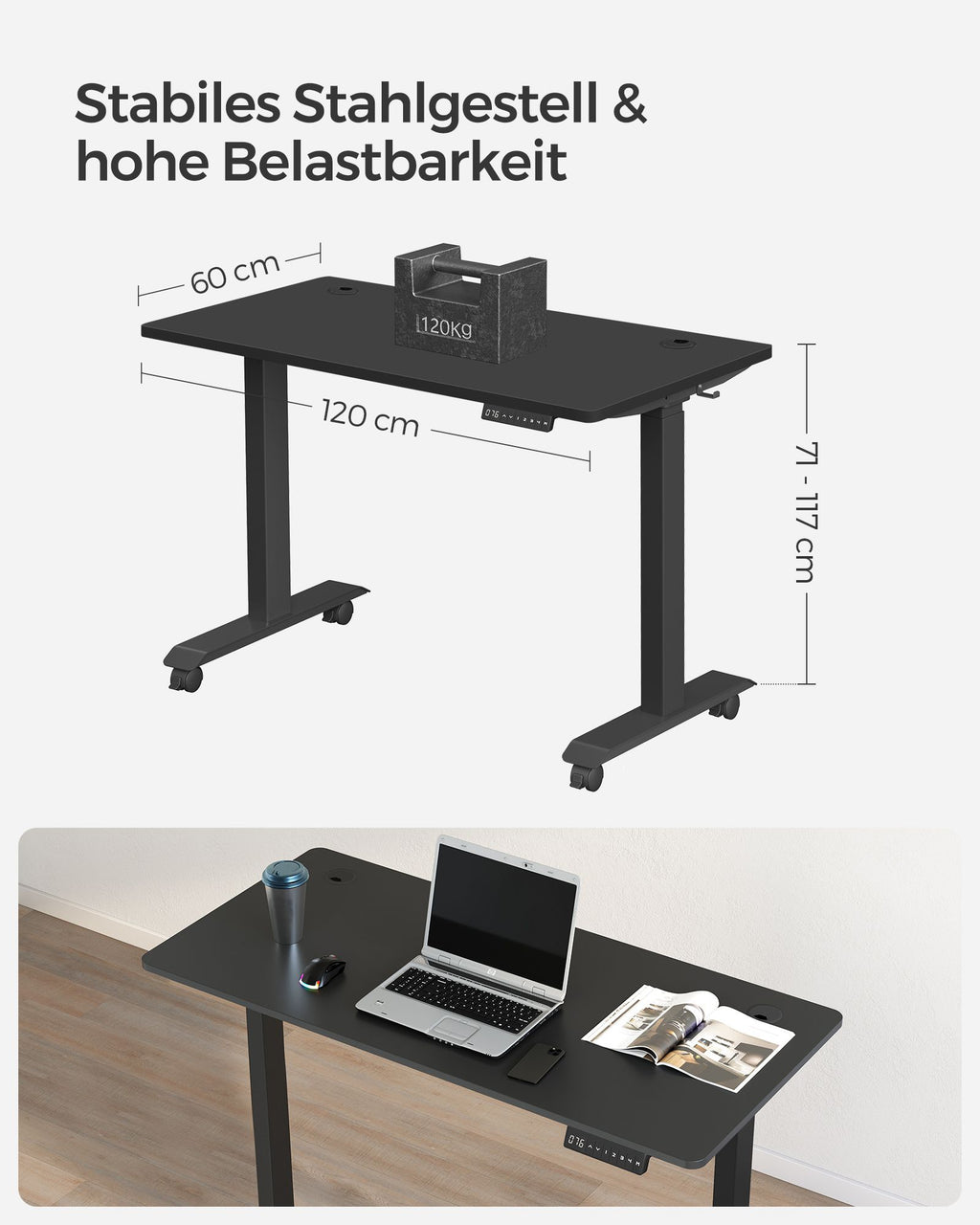 Höhenverstellbarer Schreibtisch elektrisch