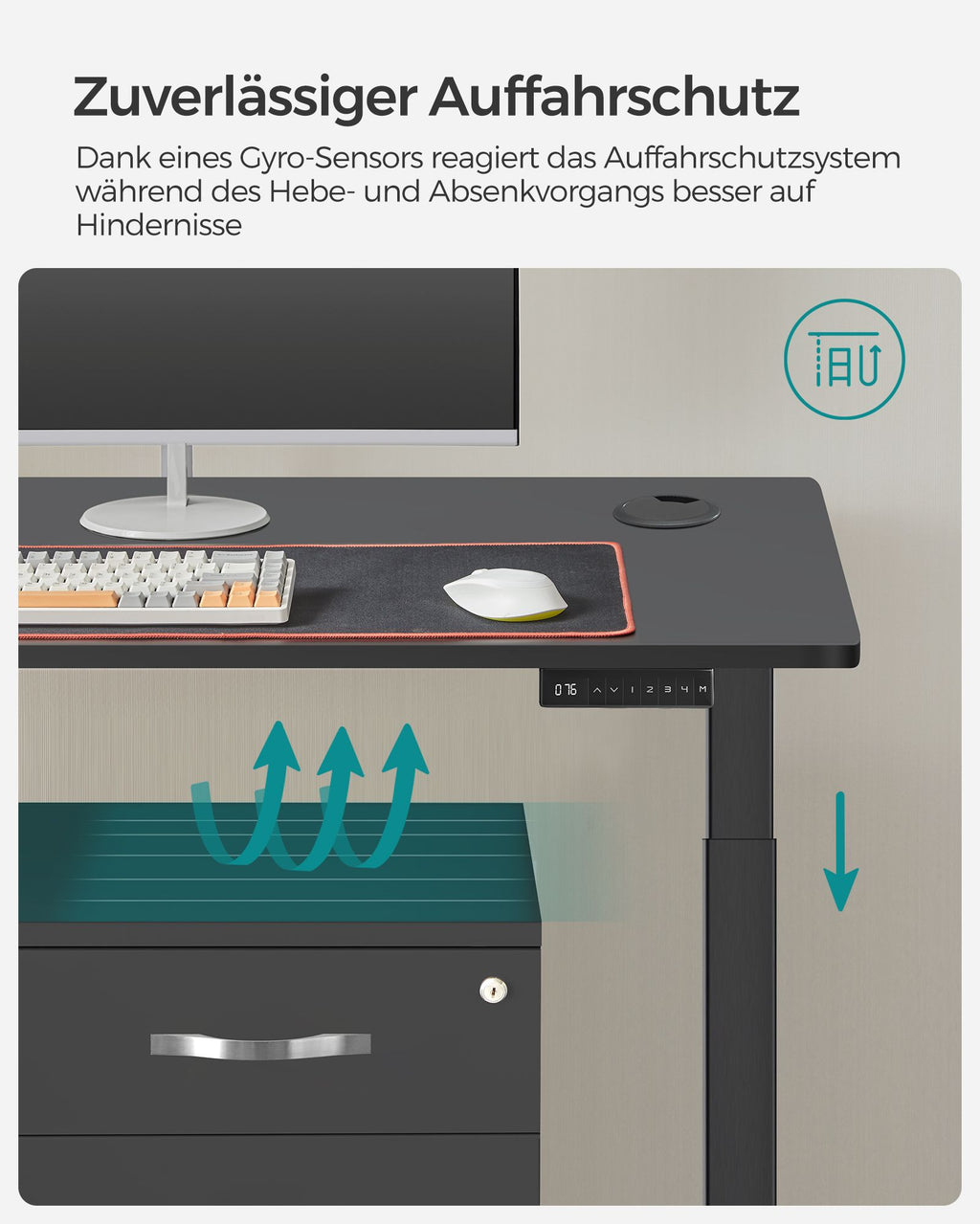 Höhenverstellbarer Schreibtisch elektrisch