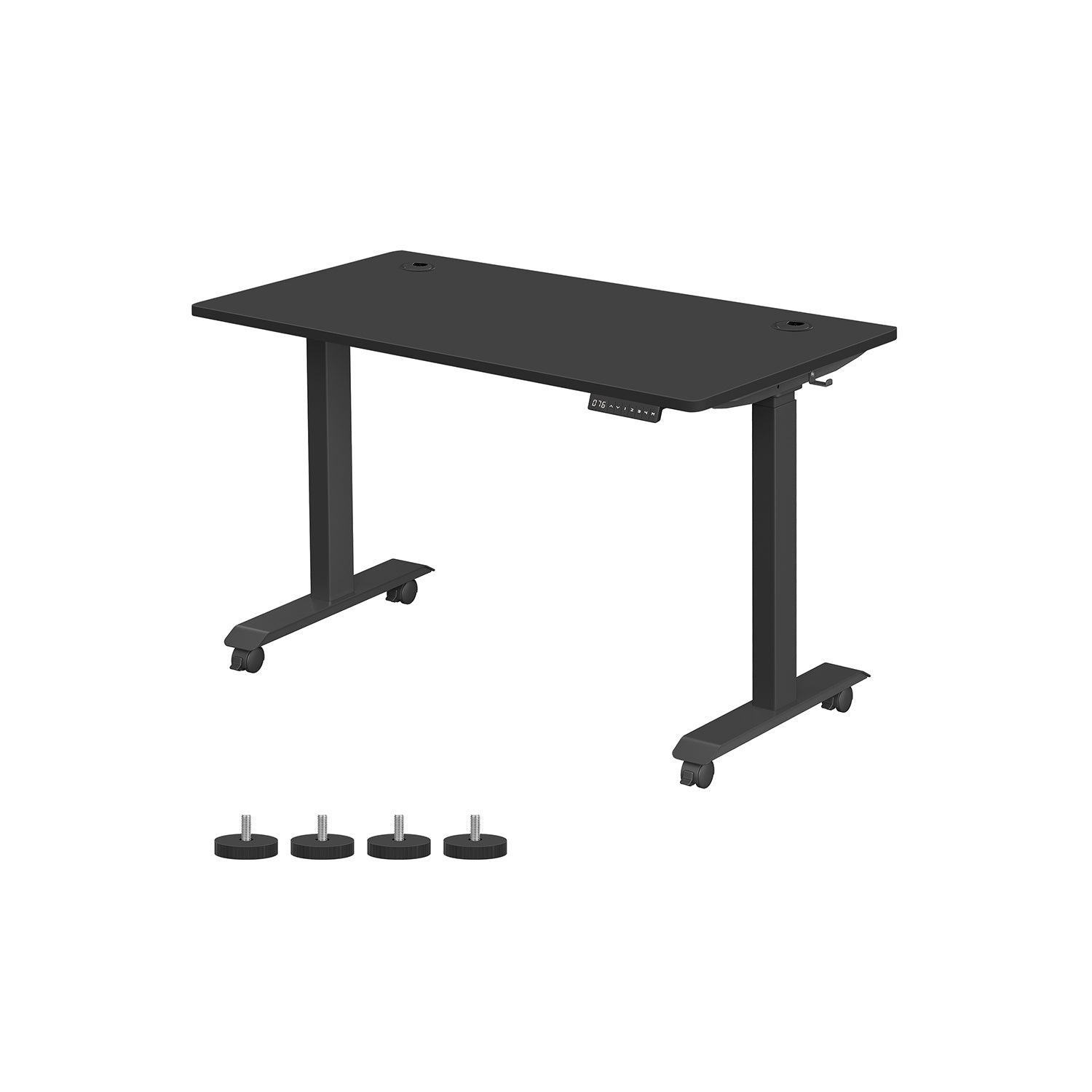 Höhenverstellbarer Schreibtisch elektrisch, 70 x 140 cm schwarz