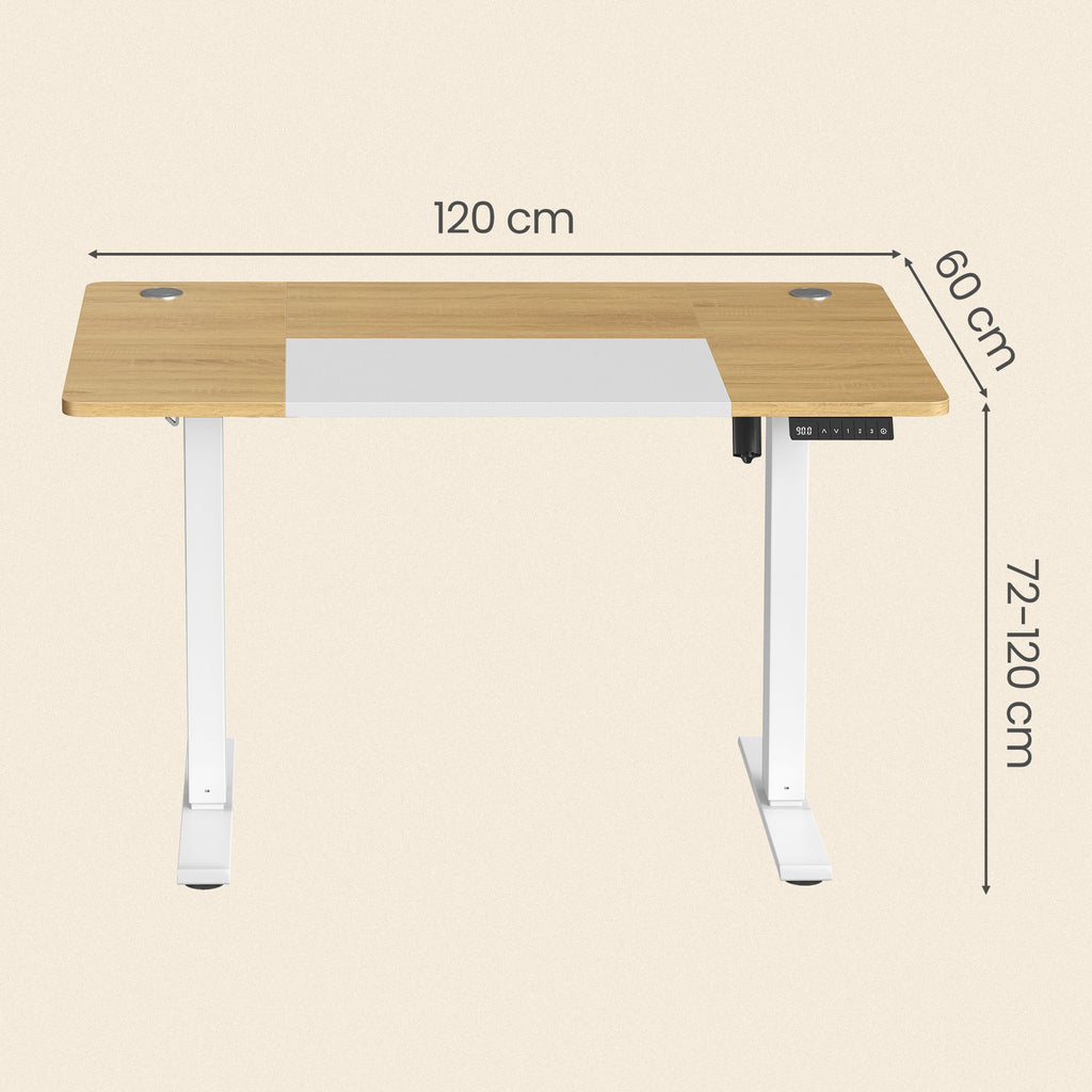 Höhenverstellbarer Schreibtisch elektrisch, 120,1 x 60